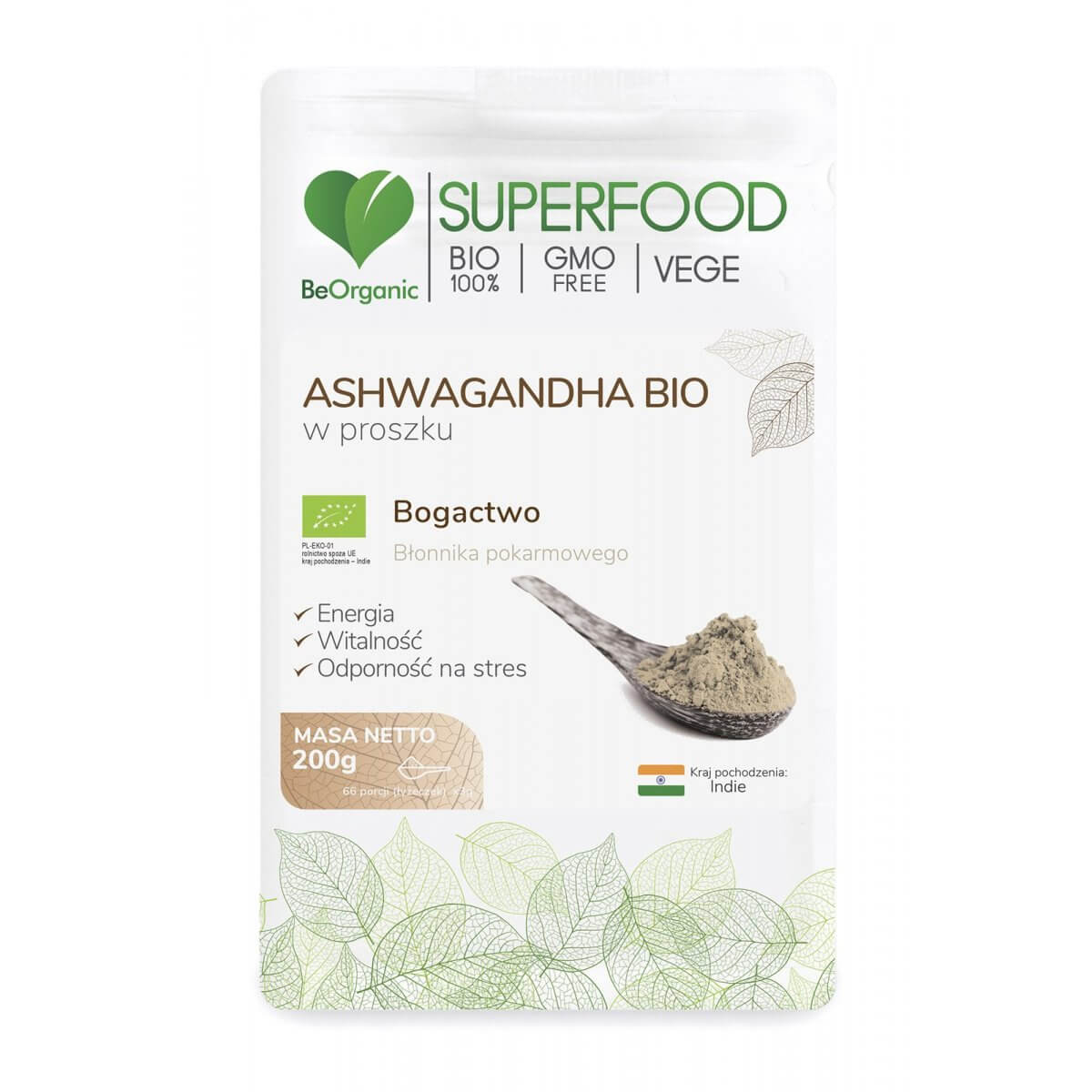 Ashwagandha BIO ginseng - Poudre de ginseng indien 200 g beorganic MEDICALINE