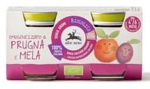 4 mois de purée de prunes et pommes BIO (2 x 80 g) 160 g - ALCE NERO