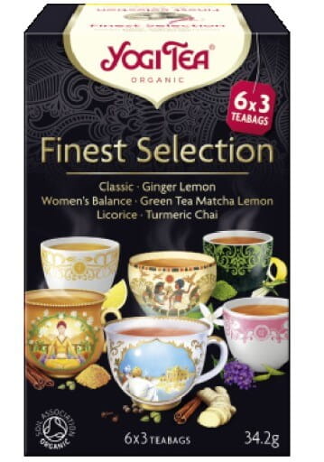 Thé instantané Finest Selection (mélange de thé) BIO (9 x 2 sachets) 346 g - YOGI TEA