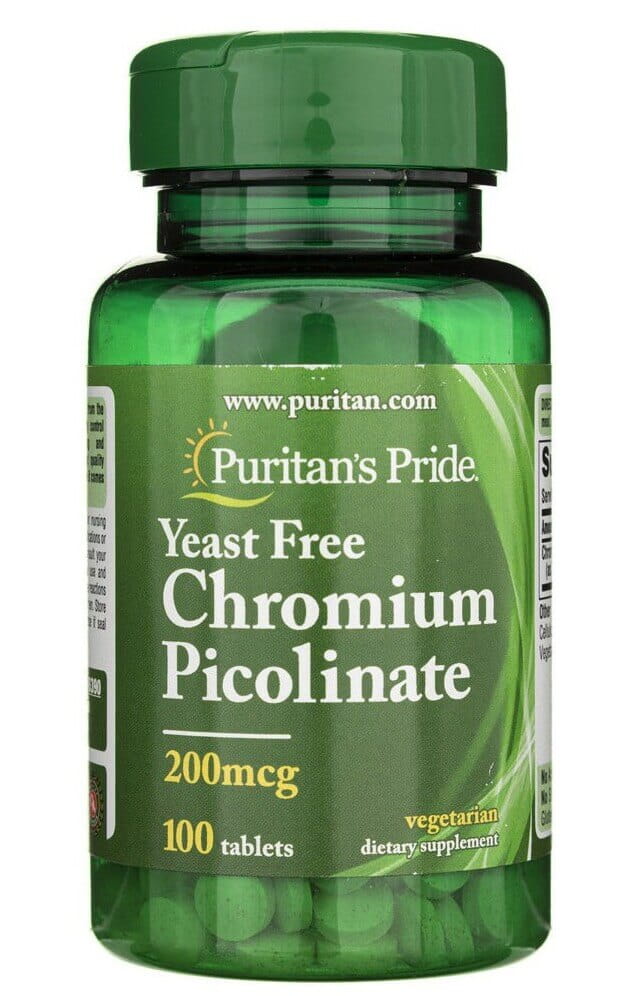 Chrome 200mcg picolinate de chrome 100 gélules PURITAN'S PRIDE