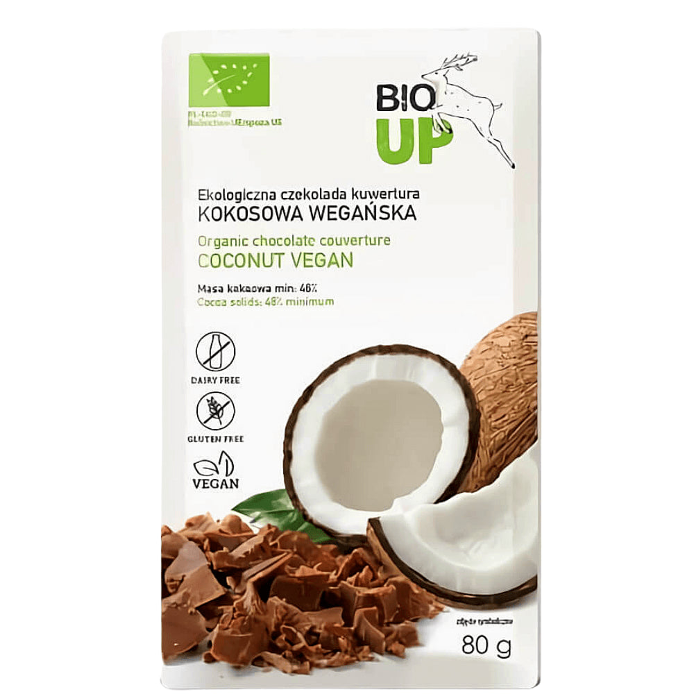 Chocolat végétalien à la noix de coco BIO 80 g bioUp