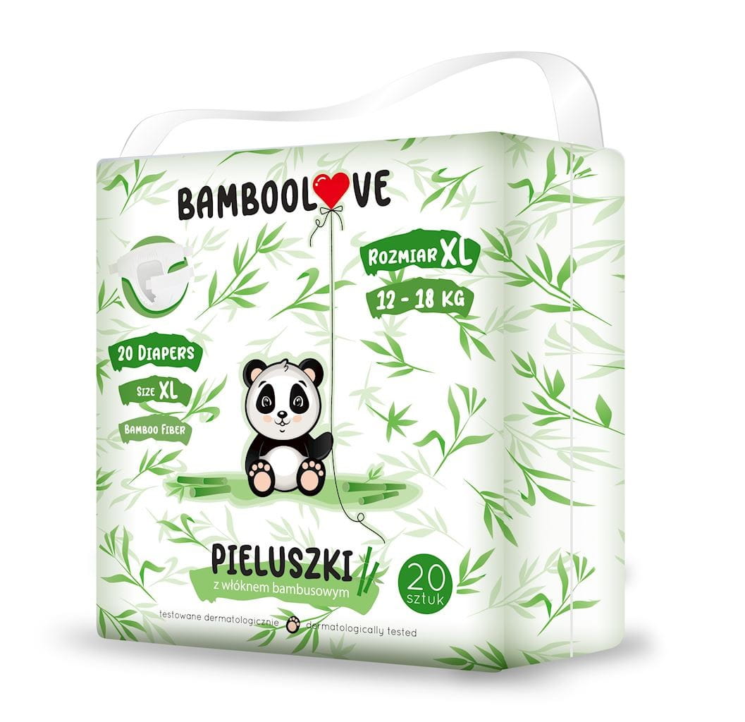 Couches en fibre de bambou taille XL 12 - 18 kg (20 pièces) - BAMBOOLOVE