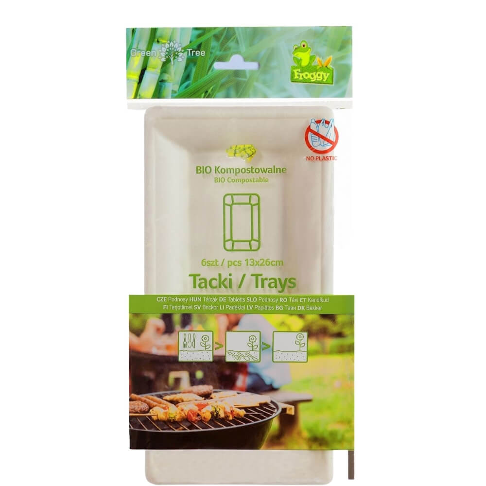 Barquettes compostables 6 pcs - FROGGY