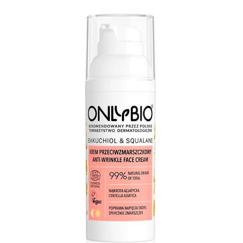 Bakuchiol et squalane eco crème visage anti-rides 50 ml - UNIQUEMENT BIO