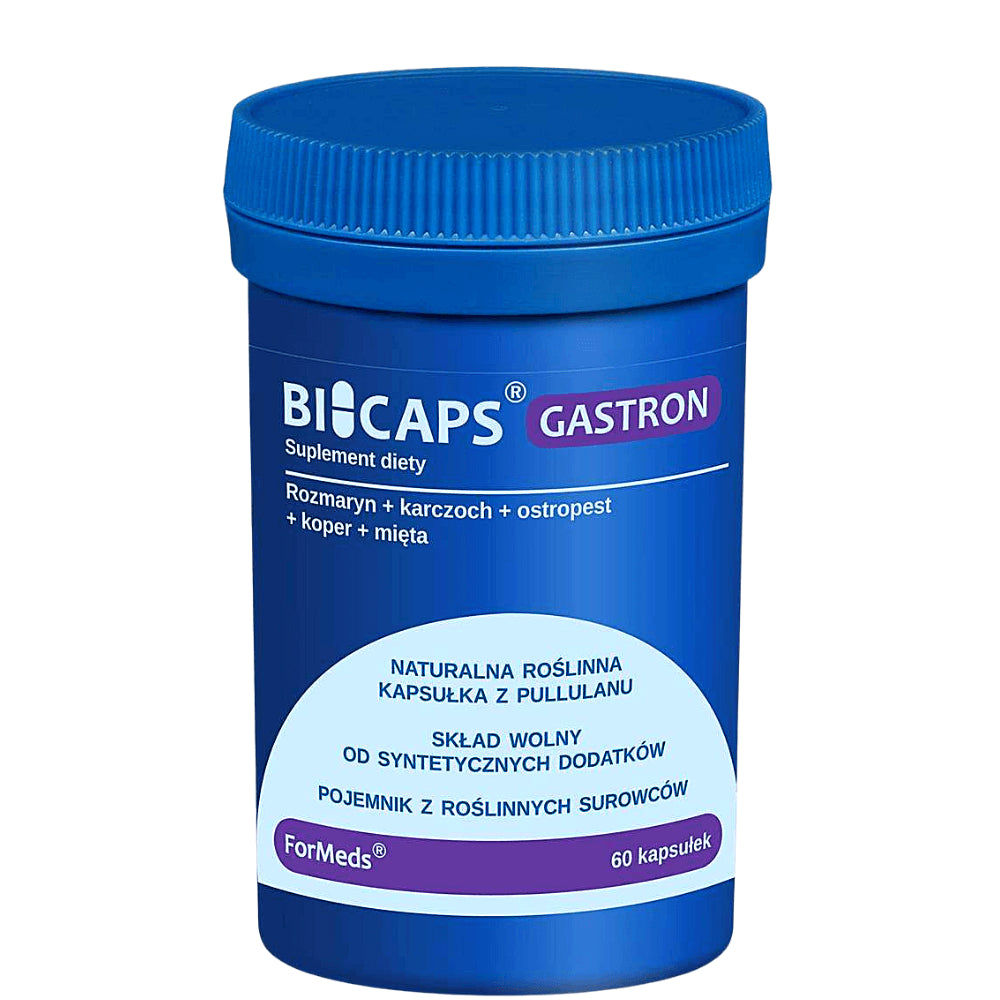 Bicaps gASTRON, romarin, artichaut, chardon-marie, fenouil, menthe, 60 gélules FORMEDS