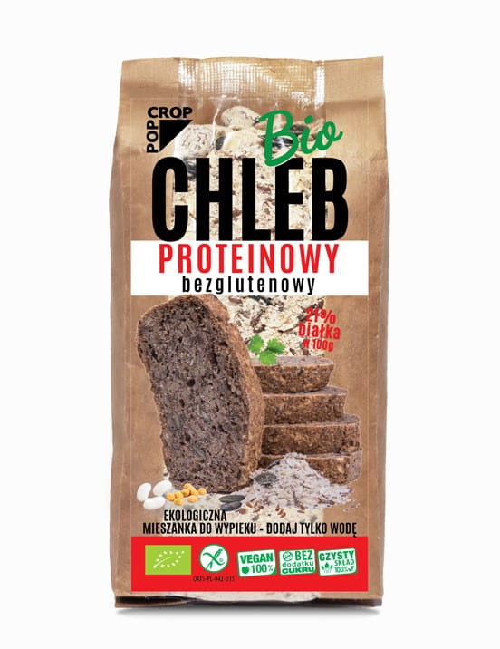 Préparation pour pain sans gluten protéinée BIO 450 g - POPCROP