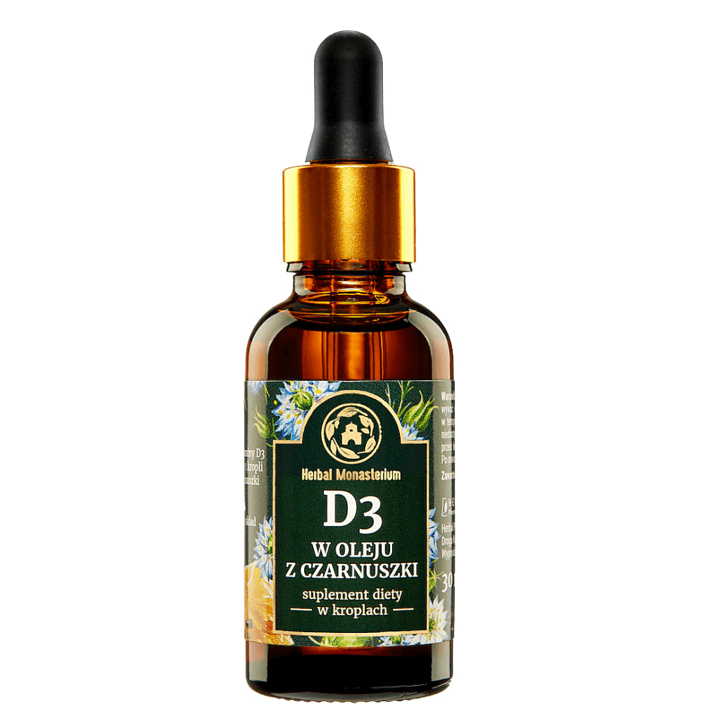Vitamine D3 2000 ui dans l'huile de nigelle 30 ml HERBAL MONASTERIUM