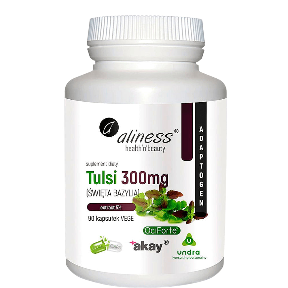 Tulsi basilic sacré 300 MG extrait 5% 90 gélules végé ALINESS