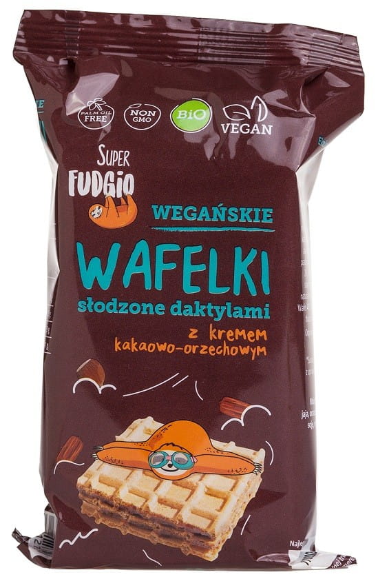 Gaufrettes au cacao et crème de noix sucrées aux dattes BIO (4 x 30 g) 120 g - ME GUSTO (SUPER FUDGIO)