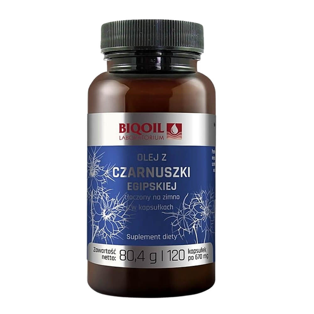 Huile de nigelle égyptienne, pressée à froid 120 gélules (670 mg) - BIOOIL