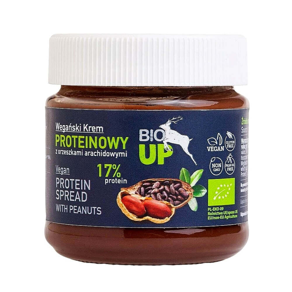 Crème de cacahuètes aux protéines sans gluten BIO 190 g - ME GUSTO BIO UP