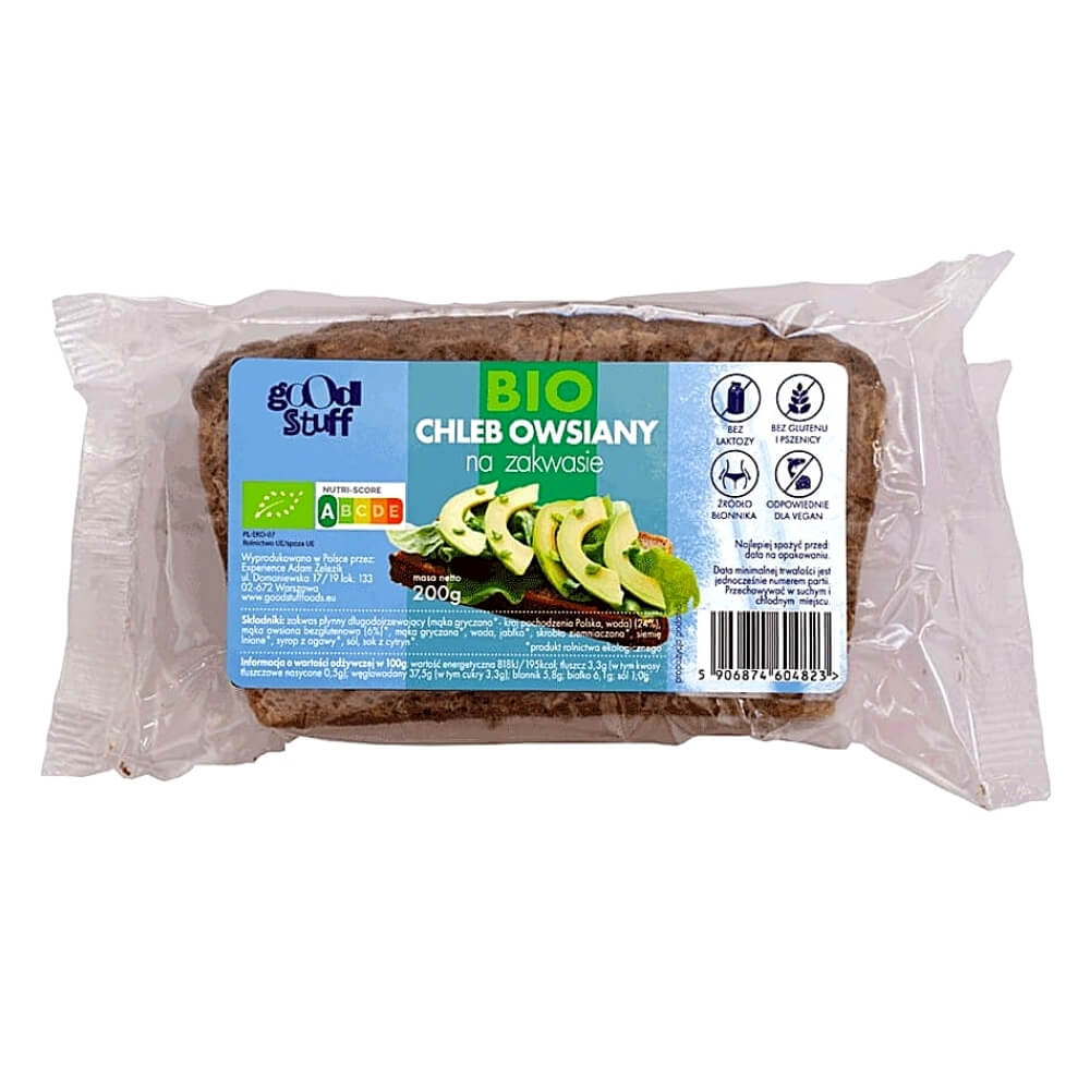 Pain au levain sarrasin et avoine BIO 200 g - GOOD STUFF