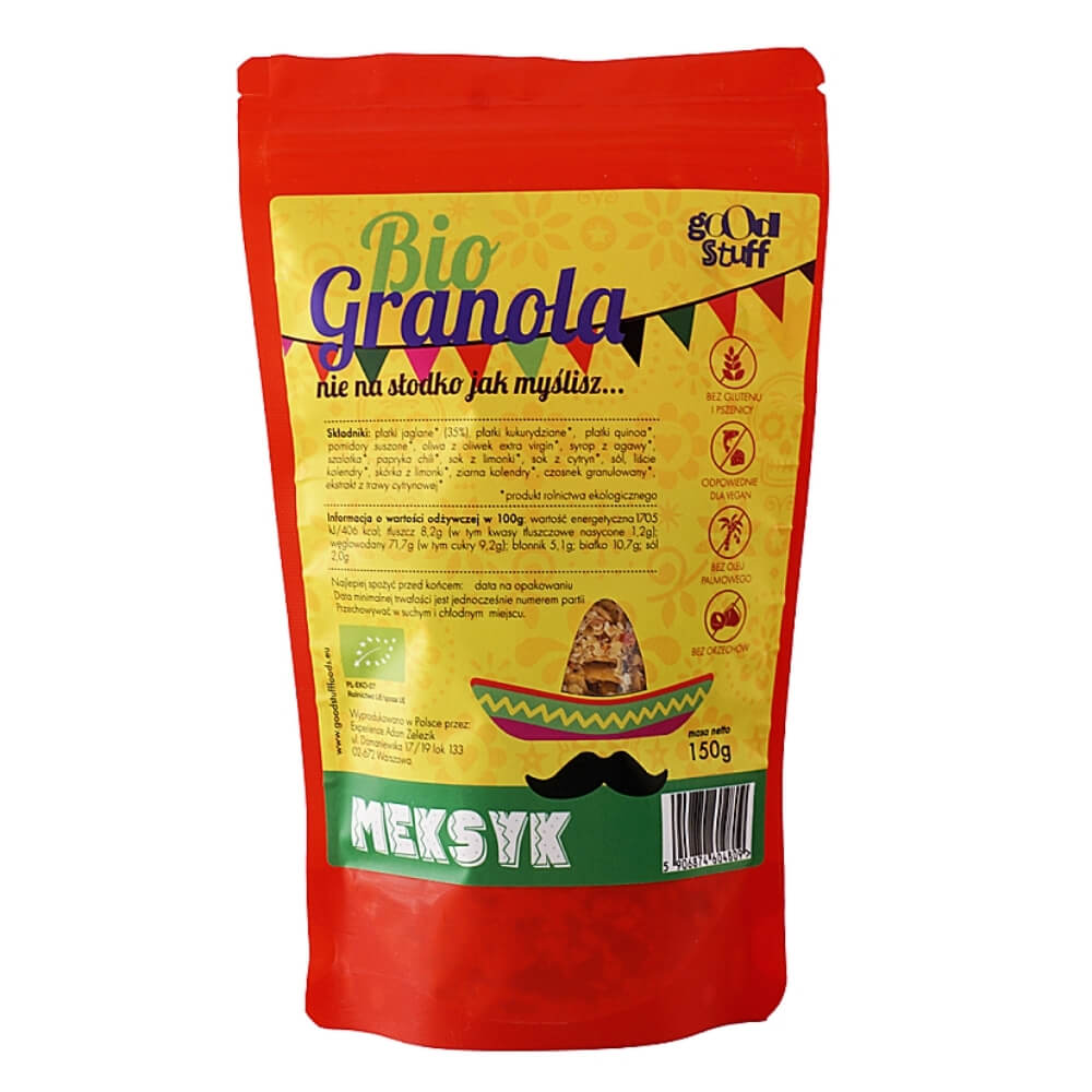 Granola tomate - piment - citron vert (Mexique) sans gluten BIO 150 g - GOOD STUFF