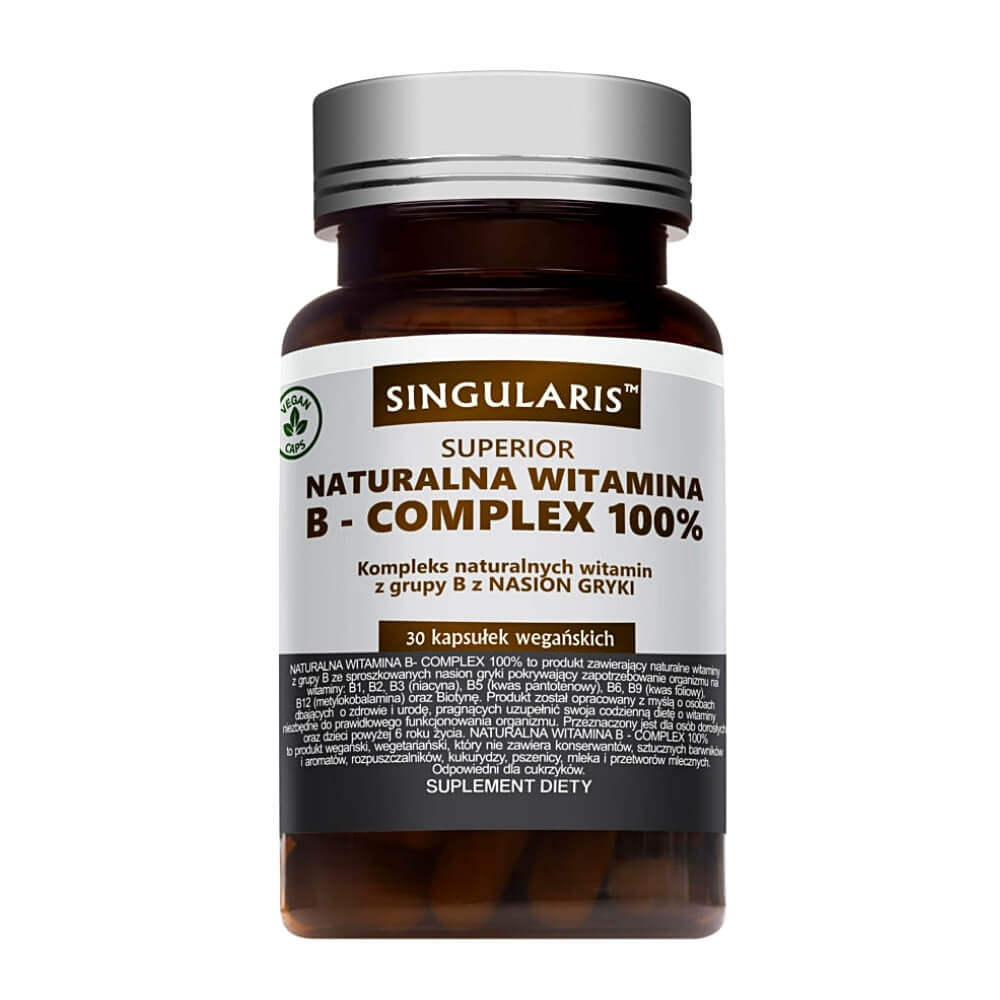 Vitamine B naturelle - COMPLEXE Complexe 100% de vitamines naturelles du groupe b issues de graines de sarrasin 30 gélules végétaliennes SINGULARIS