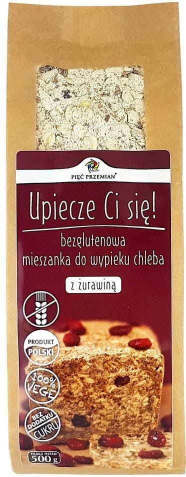 Mélange pour pain aux canneberges sans gluten 500g CINQ CHANGEMENTS