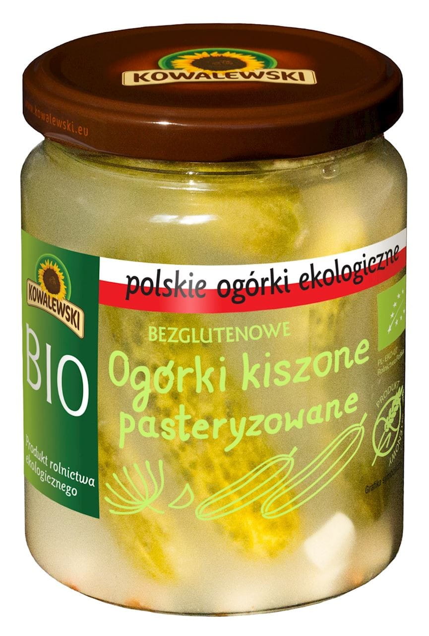 Concombres marinés sans gluten BIO 480 g (220 g) - KOWALEWSKI