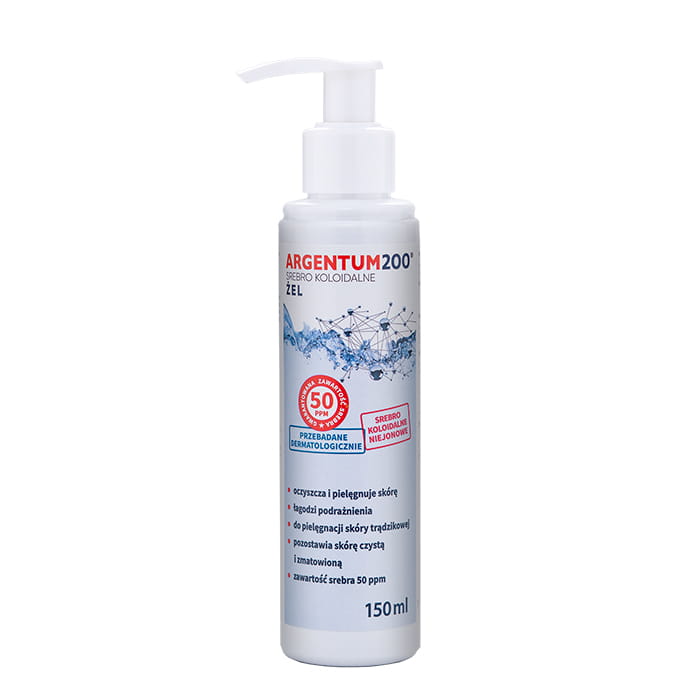 Argent colloïdal 50 argentum 200 gel pour le visage et les mains 50 ppm 150 ml AURA HERBALS