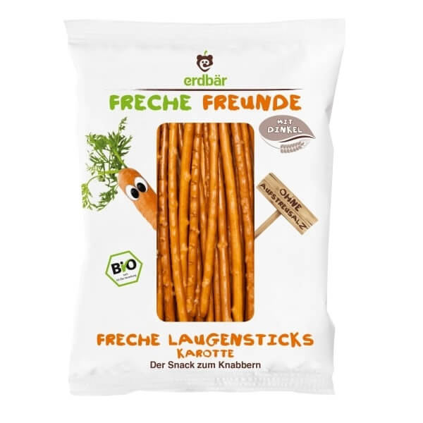 Bâtonnets d'épeautre aux carottes 75g EKO ERDBAR