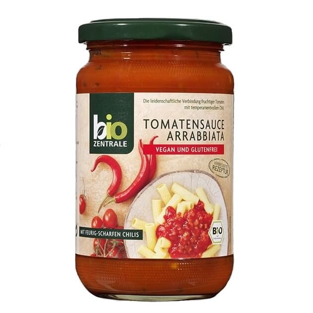 Sauce tomate Arrabbiata sans gluten 350g ECO BIO - ZENTRALE