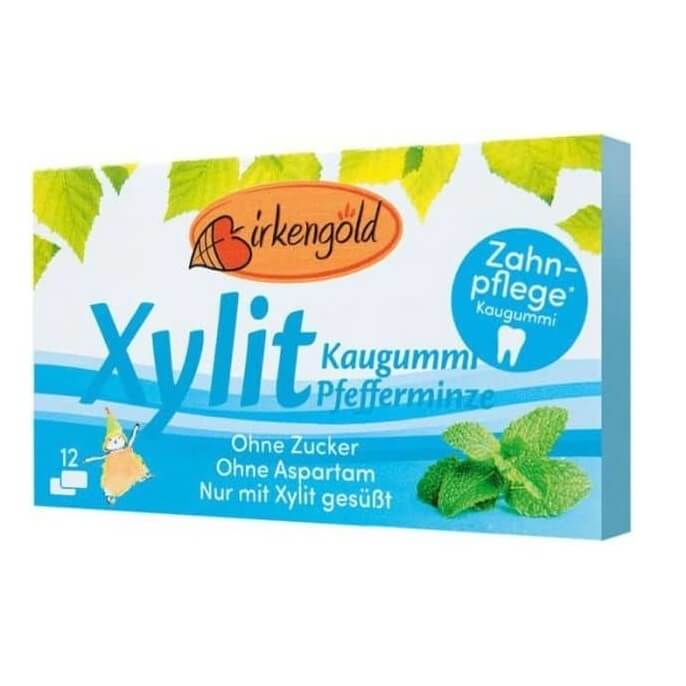 Xylitol gommes menthe et poivre 17g BIRKENGOLD