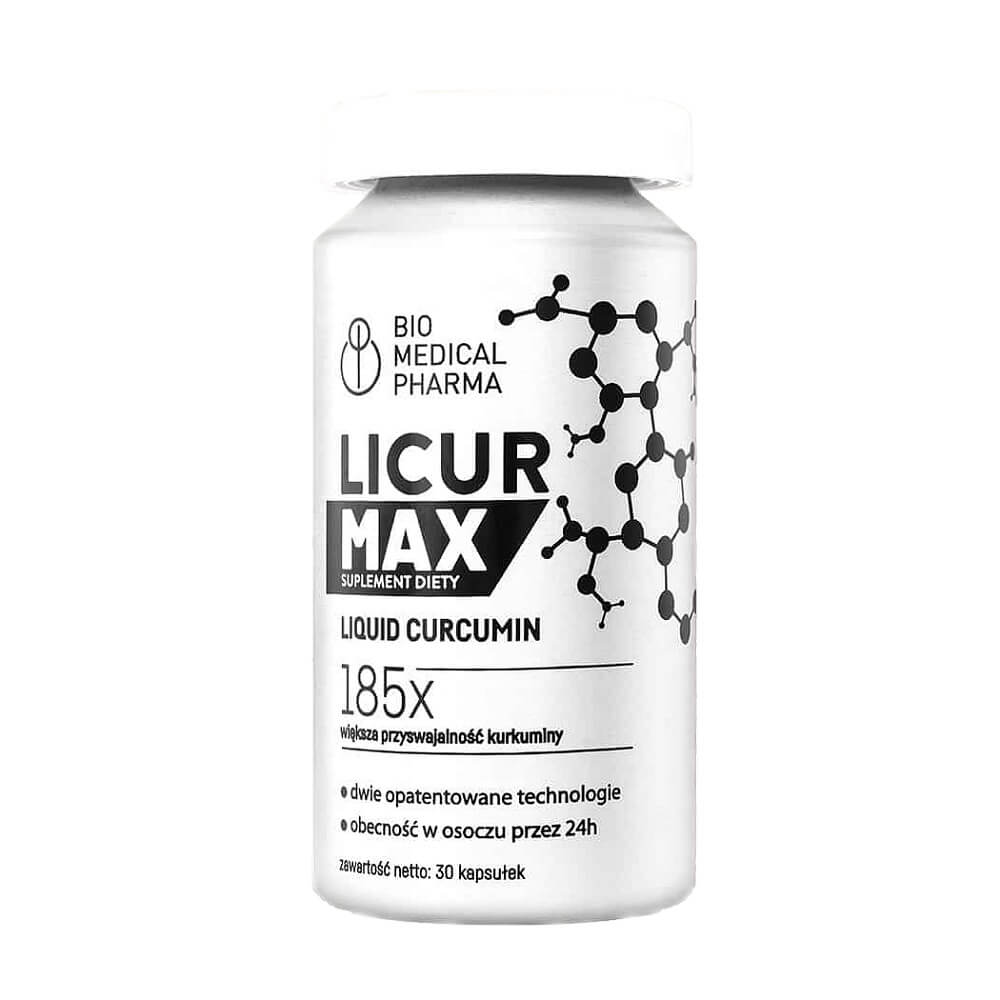 Licur max solibilisant micellaire extrait de rhizome de curcuma 30 gélules BIO MEDICAL PHARMA