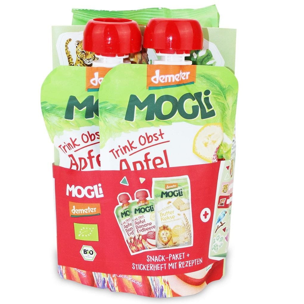 Set de goûters BIO demeter avec stickers pour enfants - MOGLI