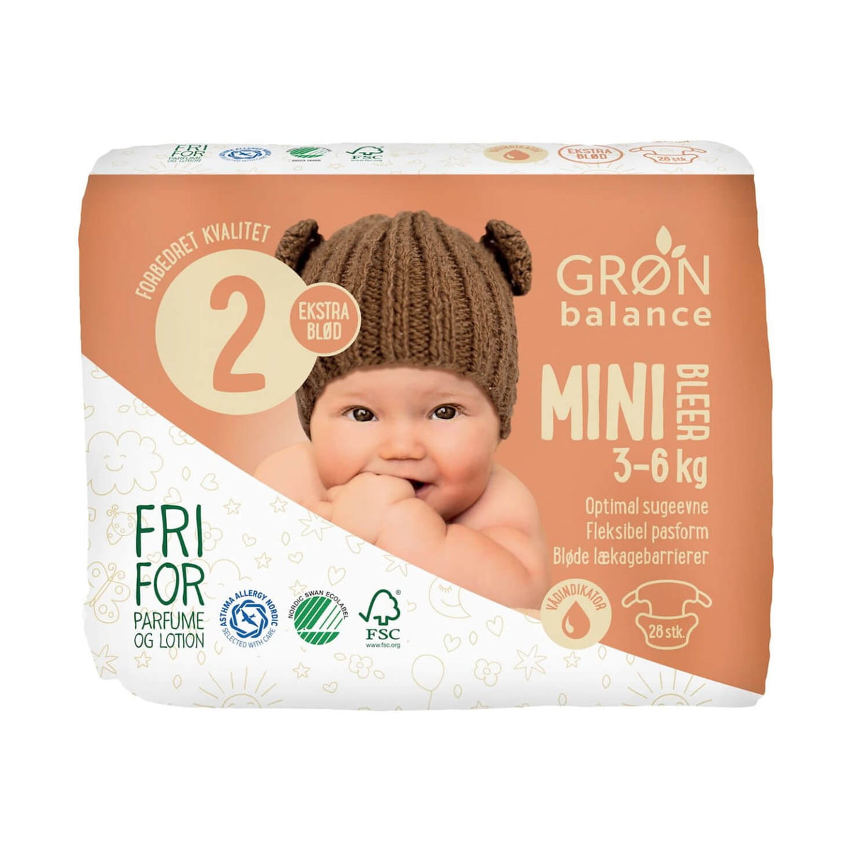 Mini couches 3 - 6 kg (28 pièces) - GRON BALANCE