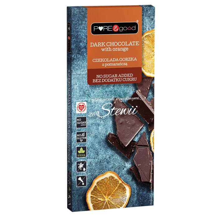 Chocolat amer aux amandes sans sucre ajouté 75 g PURE & GOOD