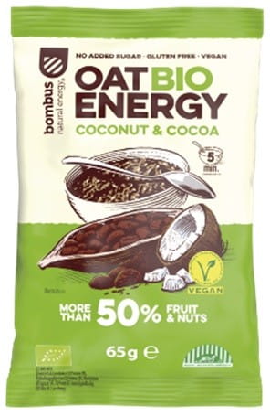 Bouillie de noix de coco - cacao sans gluten BIO 65 g BOMBUS