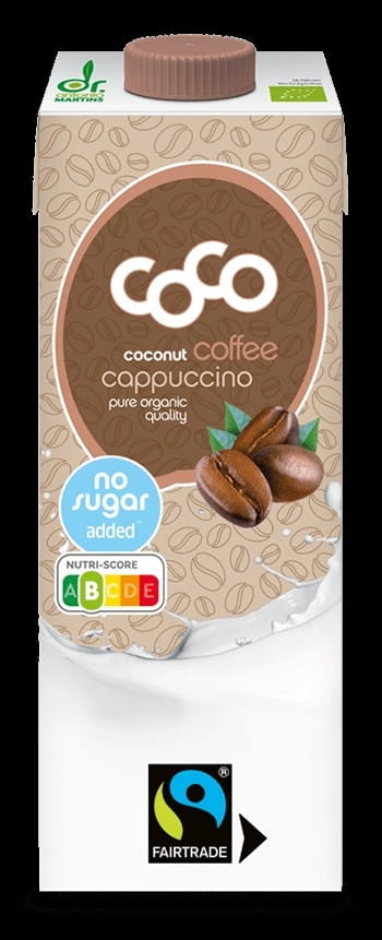 Cappuccino boisson coco sans sucre ajouté commerce équitable BIO 1000 ml - COCO (DR MARTINS)