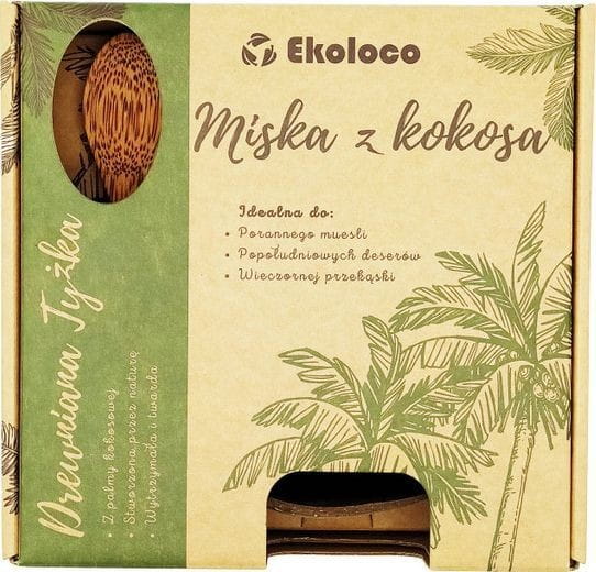 Bol en noix de coco + cuillère en bois de coco - EKOLOCO