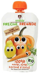 Mousse de jus pour enfants pomme poire carotte potiron 100g ECO FRECHE FREUNDE ERDBAR