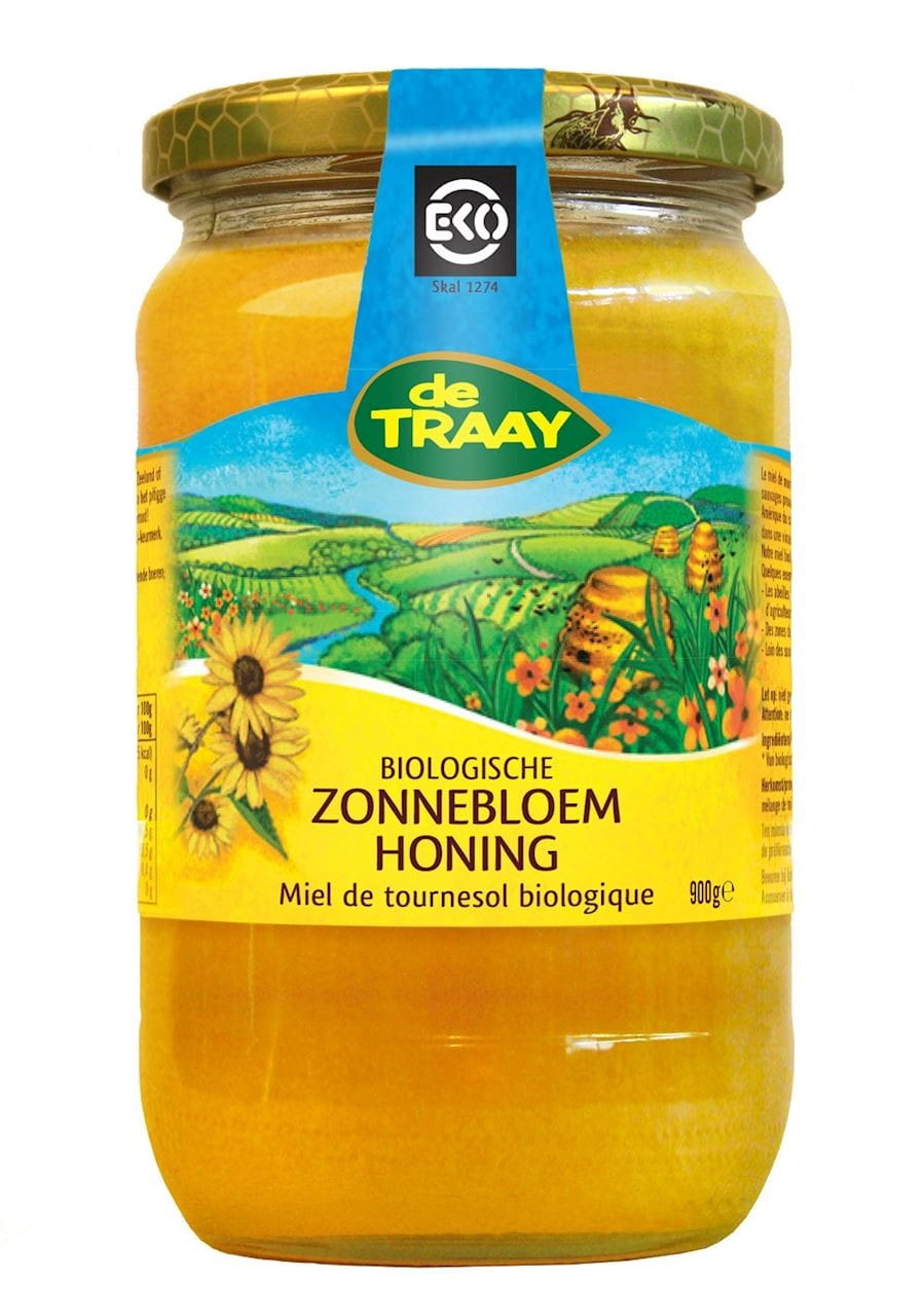 Miel de nectar de tournesol BIO 900 g - DE TRAAY