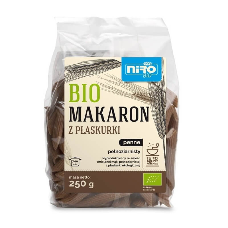 Pâtes penne emmer aux grains entiers BIO 250 g - NIRO