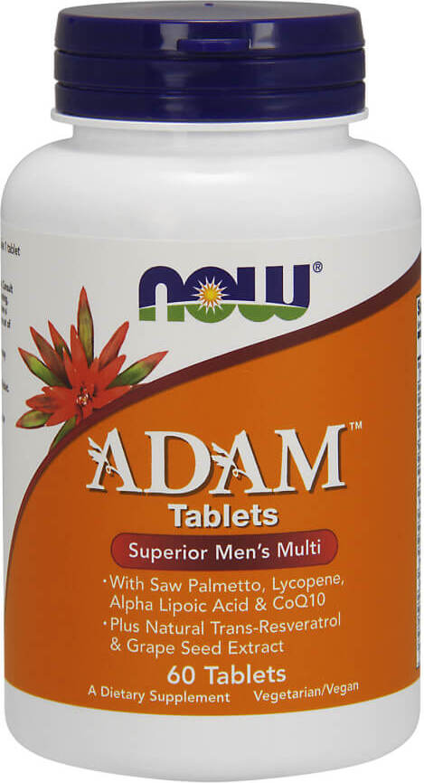 Adam men's multi complexe de vitamines et de minéraux pour hommes 60 comprimés NOW FOODS