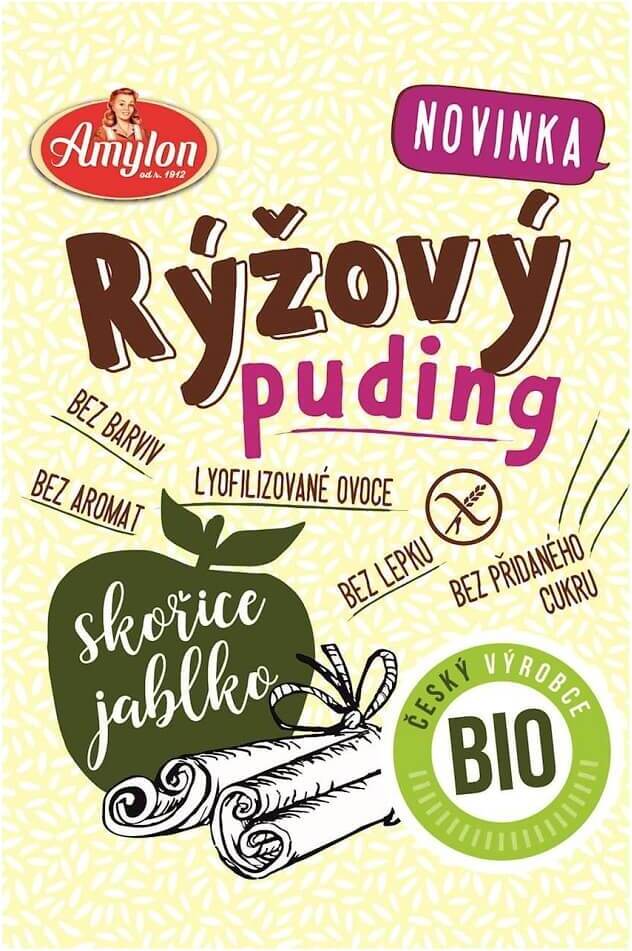 Riz au lait à la pomme et à la cannelle (sans gluten) BIO 40 g - AMYLON