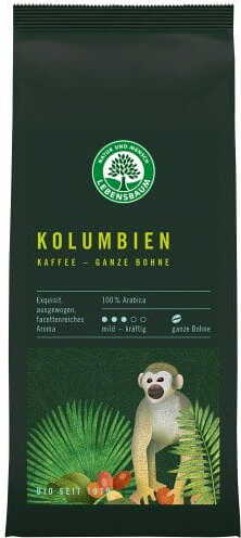 Café en grains Arabica de Colombie BIO 250 g - LEBENSBAUM
