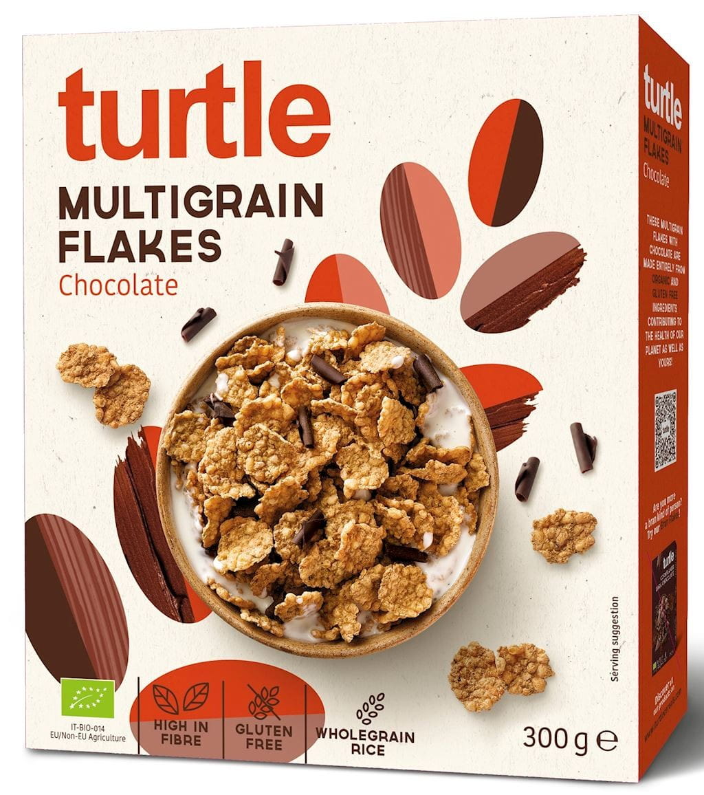 Flocons de céréales aux copeaux de chocolat sans gluten BIO 300 g - TURTLE