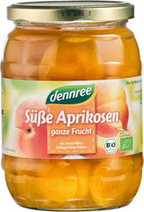 Demi abricots sans pépins au concentré de jus de pomme BIO 680g - DENNREE