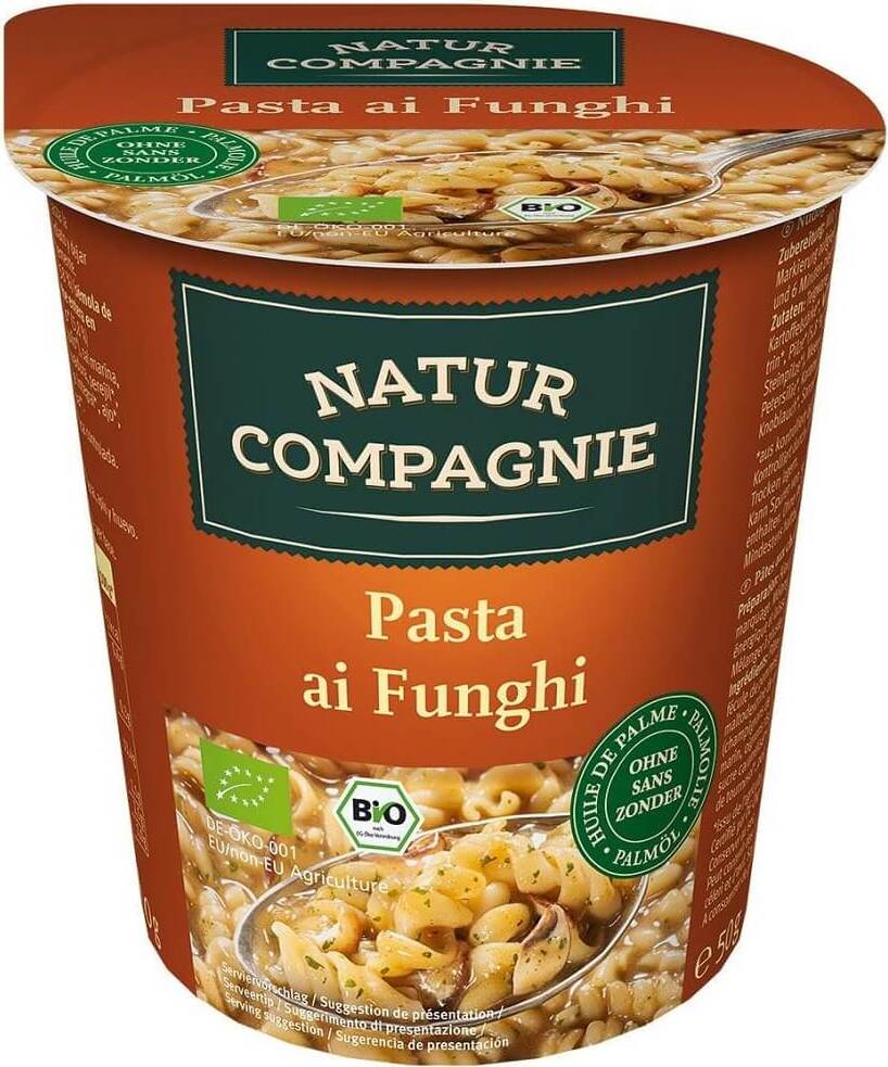 Mug pâtes aux champignons BIO 50 g - NATUR COMPAGNIE