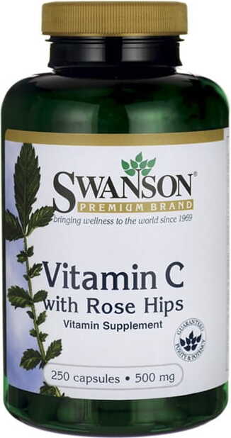 Vitamine C L acide - Ascorbique au Cynorrhodon Vitamine C au Cynorrhodon 500mg 250 gélules SWANSON