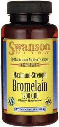 Broméline maximum - force bromélaïne 1200 gdu enzymes digestives 500 mg 60 gélules de SWANSON