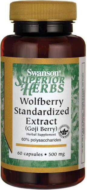 Goji berry wolfberry extrait standardisé goji berry extract 500mg 60 gélules SWANSON