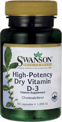 Vitamine D3 1000 ui vitamine D - 3 60 gélules SWANSON