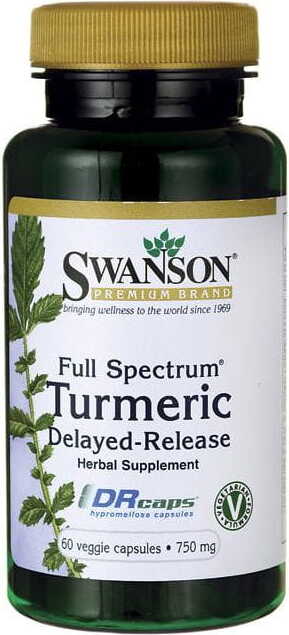 Racine de Curcuma à Libération Retardée Spectre Complet Curcuma Retardé - Libération 750mg 60 Capsules SWANSON