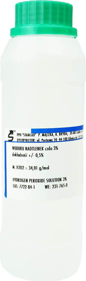 Peroxyde d'hydrogène peroxyde d'hydrogène oxygène 3% 1000ml STANLAB