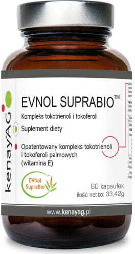Tocotriénols de palme et tocophérols de palme vitamine E evnol supraBIO 60 gélules KENAY