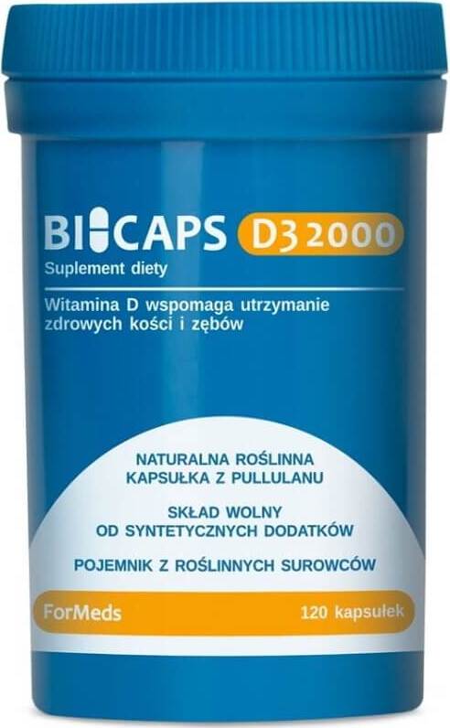 Bicaps vitamine D3 2000mg 120 portions 120 gélules FORMEDS