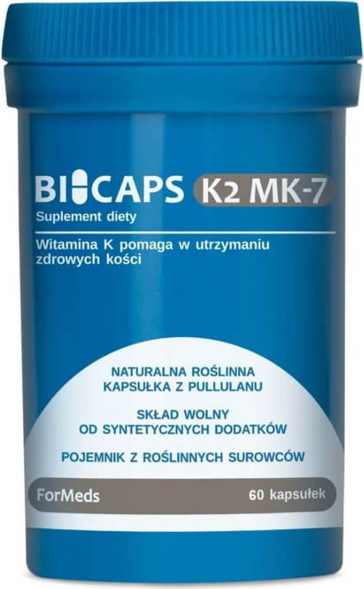 Bicaps Vitamine K2 MK - 7 200g 60 portions 60 gélules FORMEDS