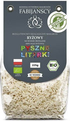 Pâtes (à base de riz blanc) lettres sans gluten BIO 225 g - FABIJAŃSCY